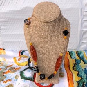 NWT Agate and Imperial Amber Necklace